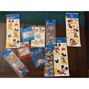 Disney Sticker Lot Mickey Minnie Mouse Cars EK Success Dimensional Scrapbook 9pc